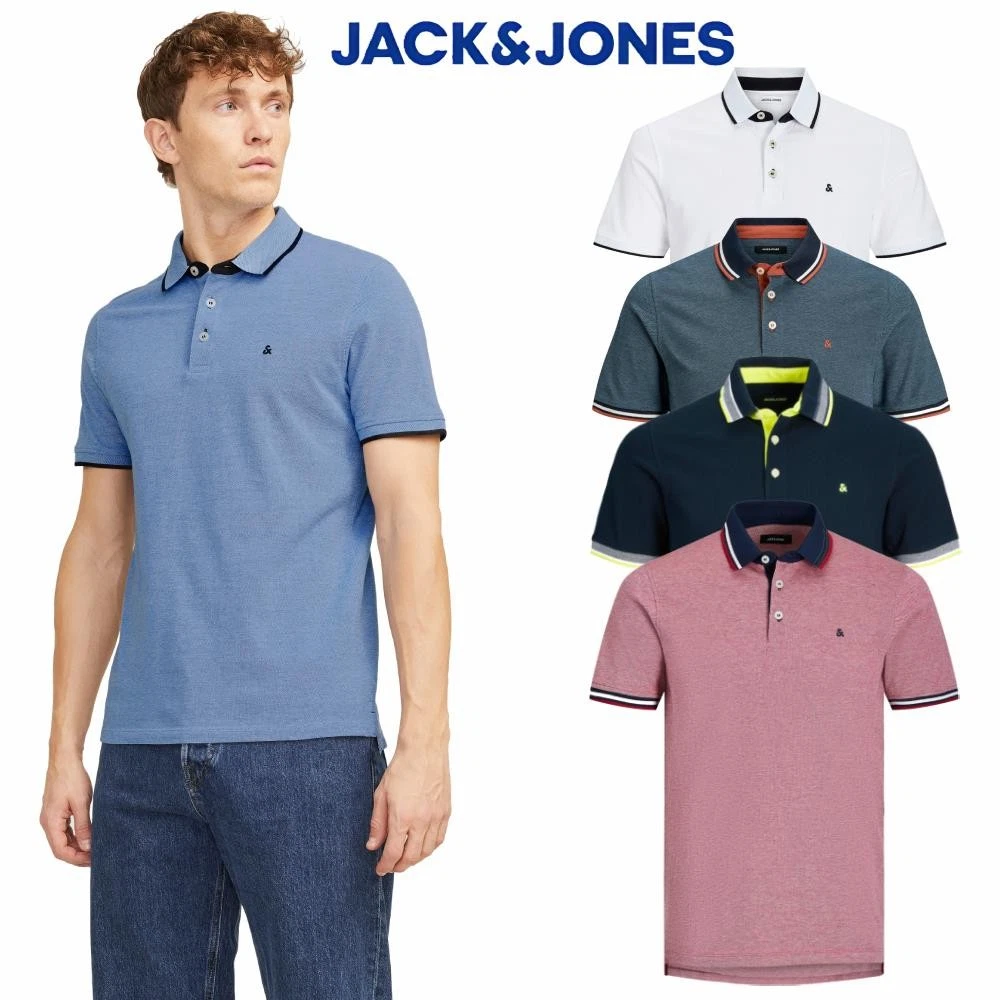 Jack & Jones Mens Slim Fit Polo Shirt Cotton Short Sleeve Casual Tee XS-2XL
Opens in a new window or