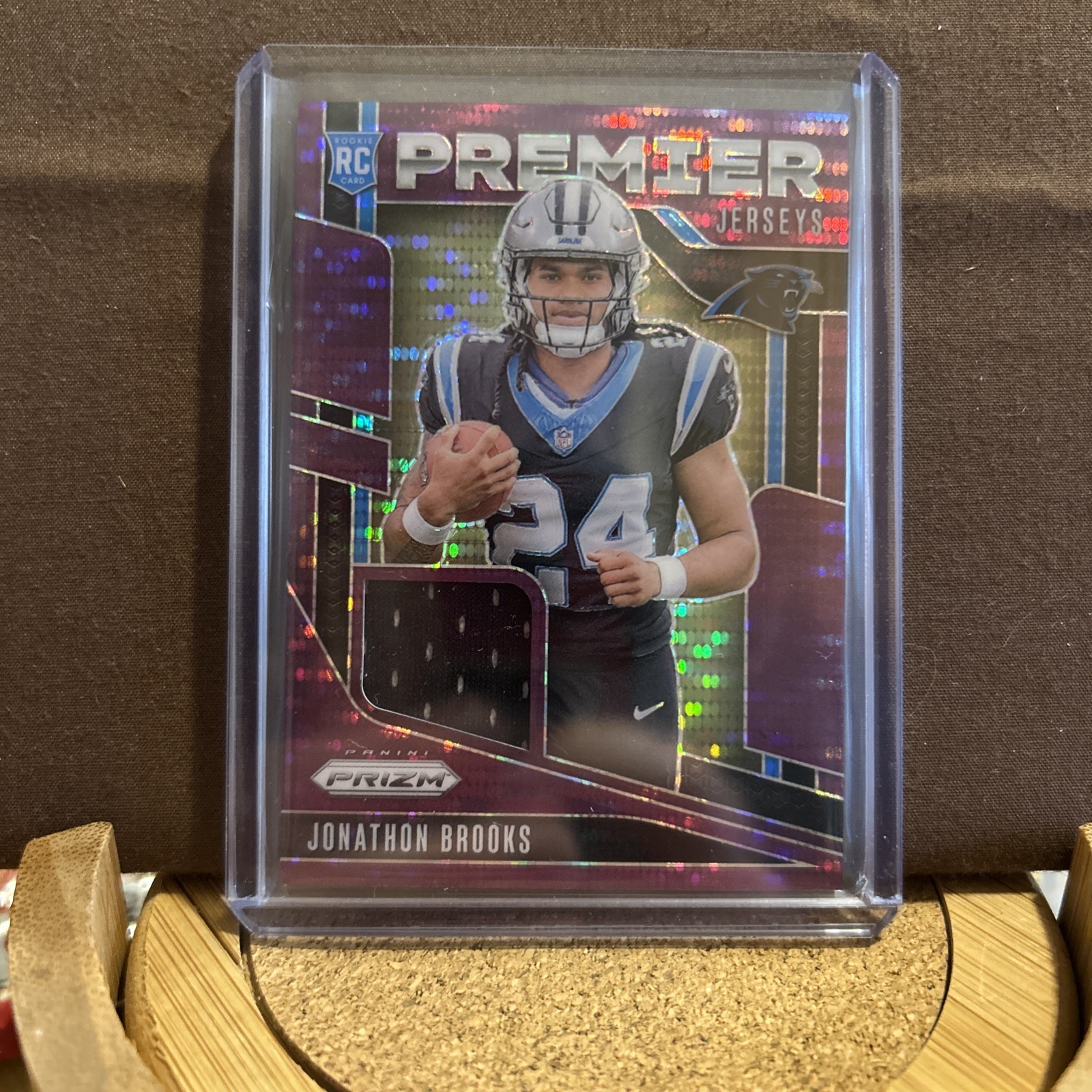 2024 Panini Prizm - Premier Jerseys Jonathon Brooks #PJ-JBS Purple Pulsar Prizm