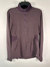 Layer8 Pullover Womens L Purple Quarter Zip A...