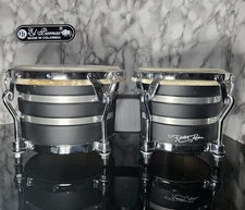 This Is A Set Hand Made HR El piernas Bongo From Colombia Natural Wood