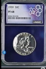 1959 Franklin Half Dollar Proof ~ NGC PF68 50C US Coin ~ Custom Purple Core