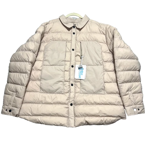 Obermeyer Men’s 2XL Explorer Down Shirt Jacket Cement Beige NWT 600 Fill Puffer - product listing photo