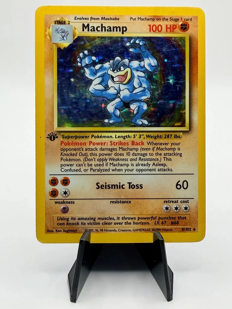 Machamp Pokémon TCG Rare Base Set Individual Collectible Card Game Cards  for sale