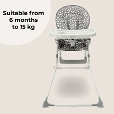 My Babiie MBHC1 Compact Highchair - Grey Dalmatian - Grade A