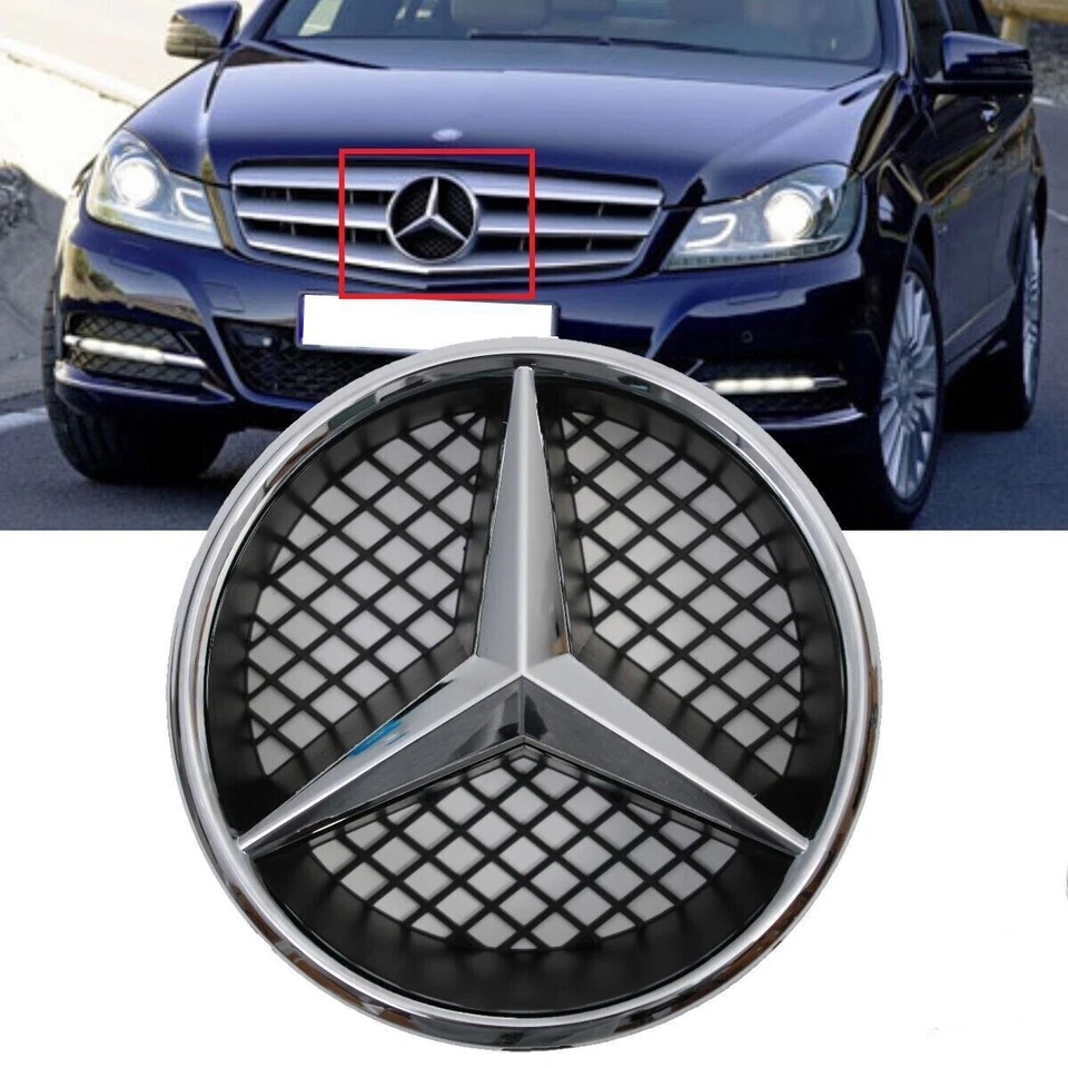 Front Grille Star Emblem Logo 2015-2018 For Mercedes Benz CLA200 E300 C300 C43 Foto 2 de 4