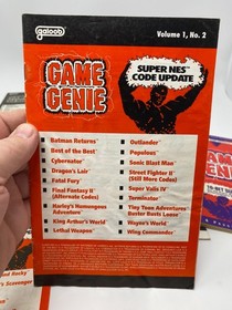Nintendo NES Game Genie Galoob (1990) ☆ 10 Codebook Update Lot ☆