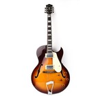 6-String Electric Jazz guitar Rosewood Fingerboard Hollow Mahogany Body Sunburst
