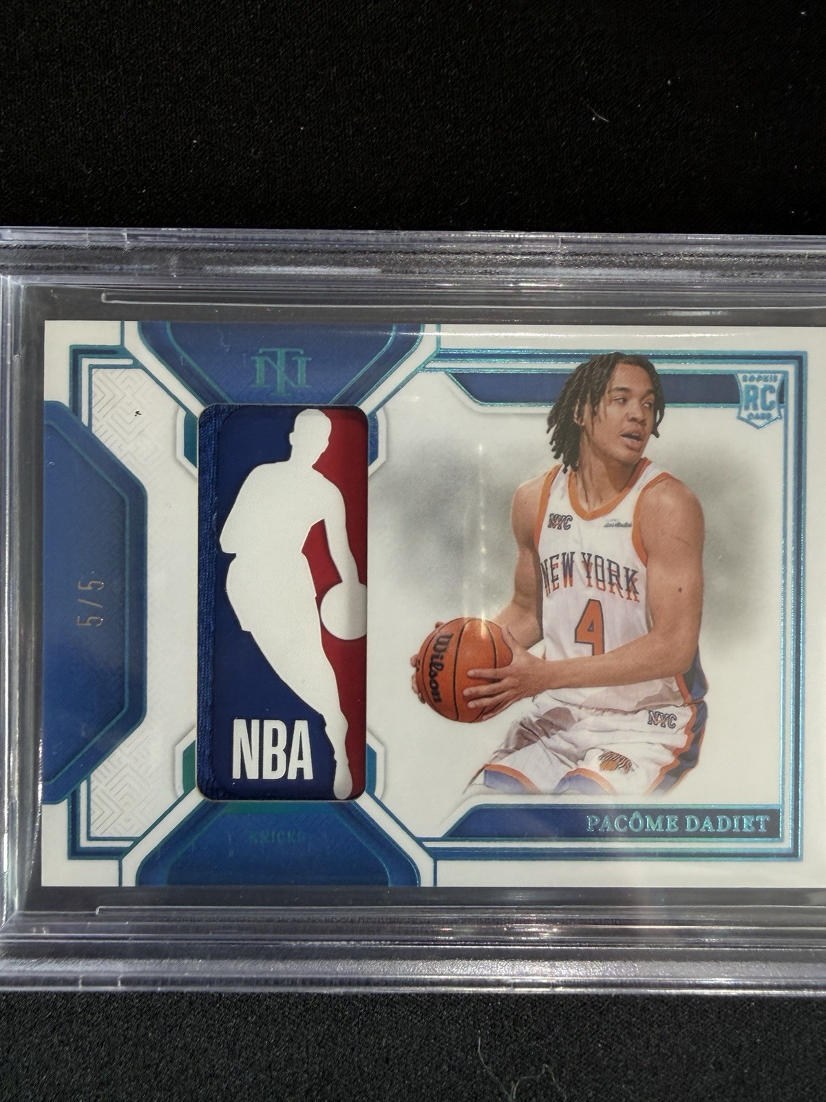 2024-25 National Treasures Rookie Logoman #17 Pacome Dadiet 5/5 BGS 8.5! Rc Rare view 4