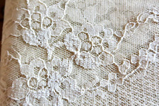 VIntage Extra Wide 1940s Lingerie Lace Shaded Ivory Floral 5 1/2 Inch Wedding