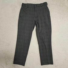 Brown Check Slacks Men’s Office Casual Trousers Used