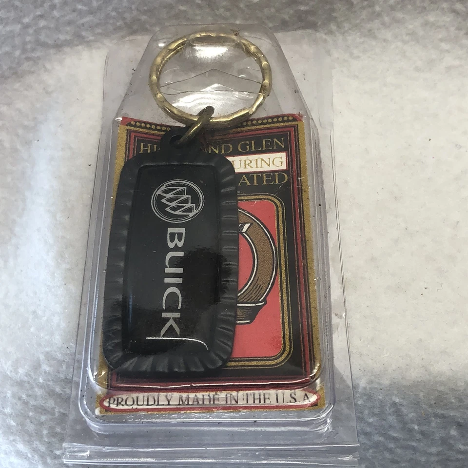 Buick Keychain Key Ring Highland Glen Mfg USA Made Original Package Vintage NOS - Image 2 of 4
