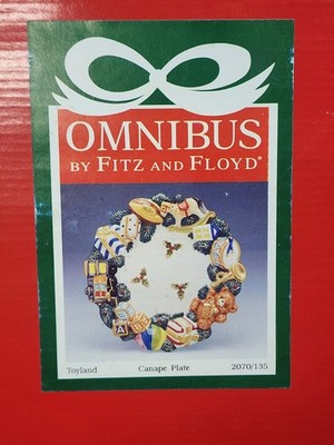 Fitz and Floyd Christmas Plate Omnibus Toyland Wall Decor Candy Plate 2070 / 135