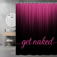 Chic Pink Get Naked Shower Curtain for Trendy Bathroom Decor
