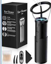 Electric Ear Wax Removal Kit, Retractable Ear Cleaner, 4 Pressure Modes, IPX6
