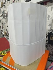 20 Pz CAPPELLO CUOCO Monouso in Carta Bianco h 25cm cappello chef NUOVI
