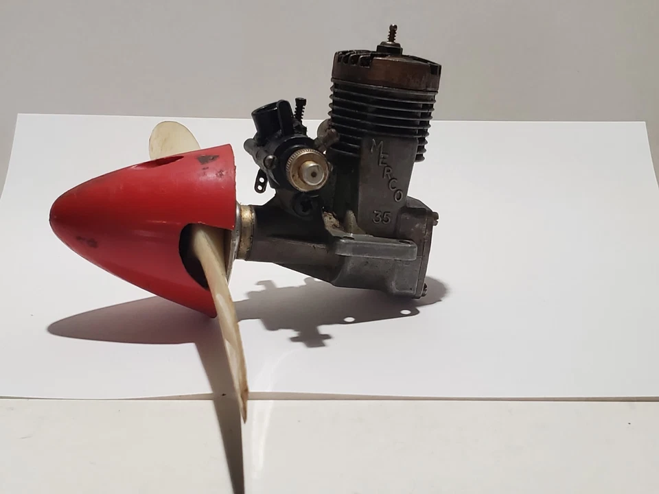 Vintage Merco 35 Motor Model Plane Engine Control Line Glow Airplane - Image 2 of 4