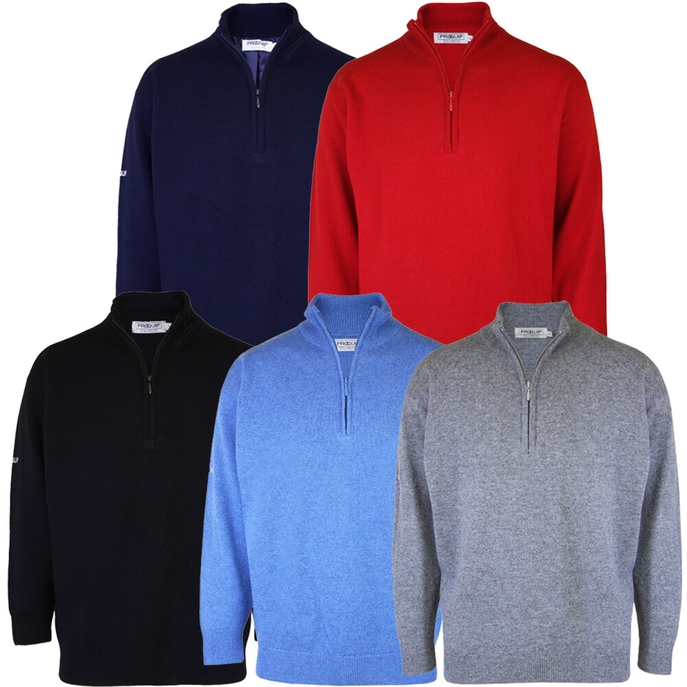 ProQuip Mens Lambswool Unlined Half Zip 