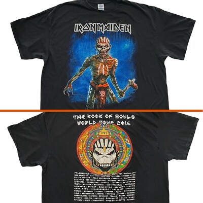 Iron Maiden THE BOOK OF SOULS World Tour T-Shirt 2016 3XL double
