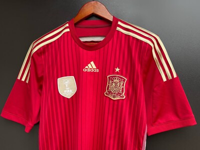 Adidas Spain 2014 World Cup Euro Soccer Football Home Jersey Shirt