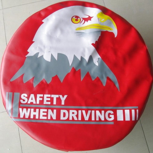 Bald Eagle Car Spare Wheel Tyre Tire Cover Bag Protector 26~27S Eye-Catching Red - Picture 1 of 10