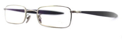 Lunor Brille Titan Cigar 533 AS Silber Schwarz Antik Optik Rechteck Design Frame