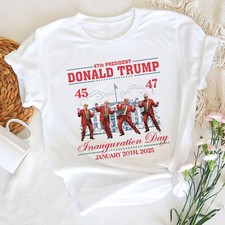 Trump Dancing Celebrate 47th President Of Us Inauguration Day T-Shirt, Xmas Gift