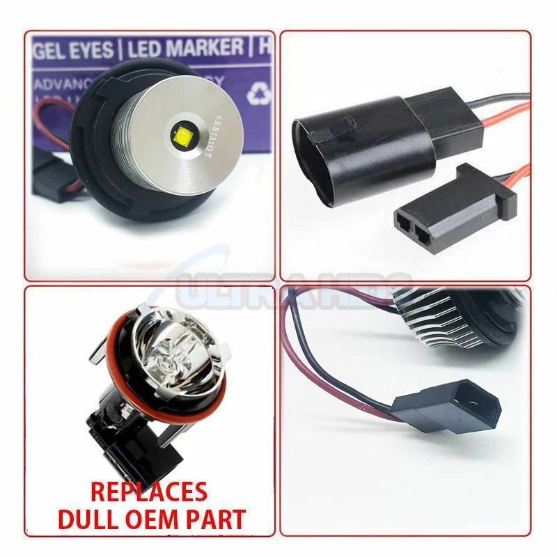 2x 5w LED Marcador Ojo de Ángel BMW E39 E53 E60 E61 E63 X5 Serie 5 BLANCO 6000K/A11 Foto 3 de 3