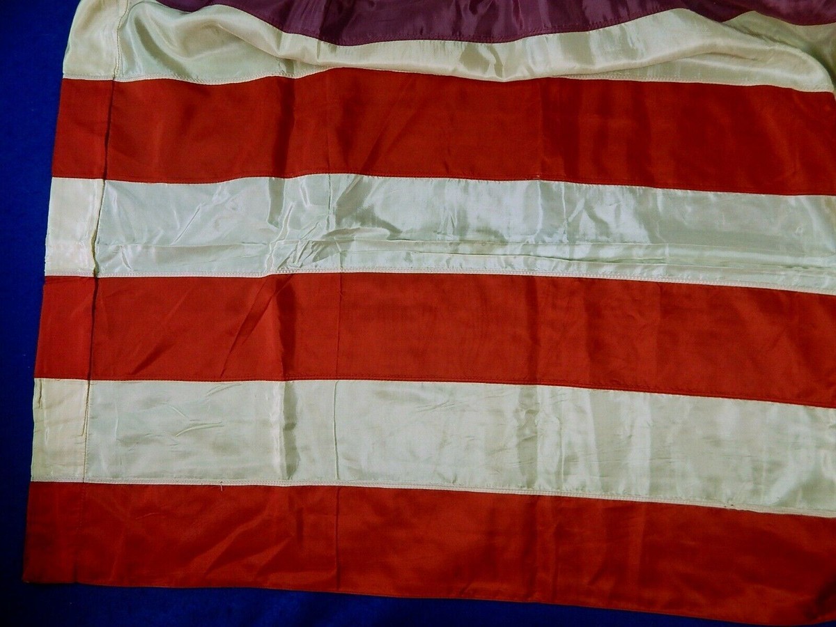 US USA American Vintage WW2 1942 Dated 48 Stars Large Silk