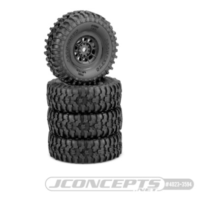 NEW JConcepts Tusk 1/24 Scale Tires with Hazard Wheels (4) : SCX24