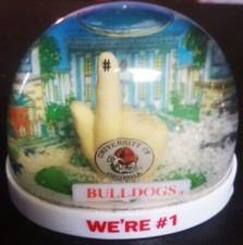 NCAA UNIVERSITY OF GEORGIA BULL DOGS FAN DOME SNOW DOME SNOW GLOBE