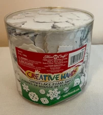 Creative Hands Snowflake Foam Shapes Crafts Huge Lot New