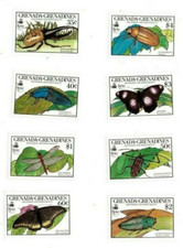 Grenadines 1990 - Butterfly - Columbus - Set of 8 Stamps - Scott #1134-41 - MNH