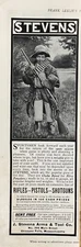 1905 Stevens Rifles Pistols Shotguns Antique Print Ad Chicopee Falls MA Gun Ad