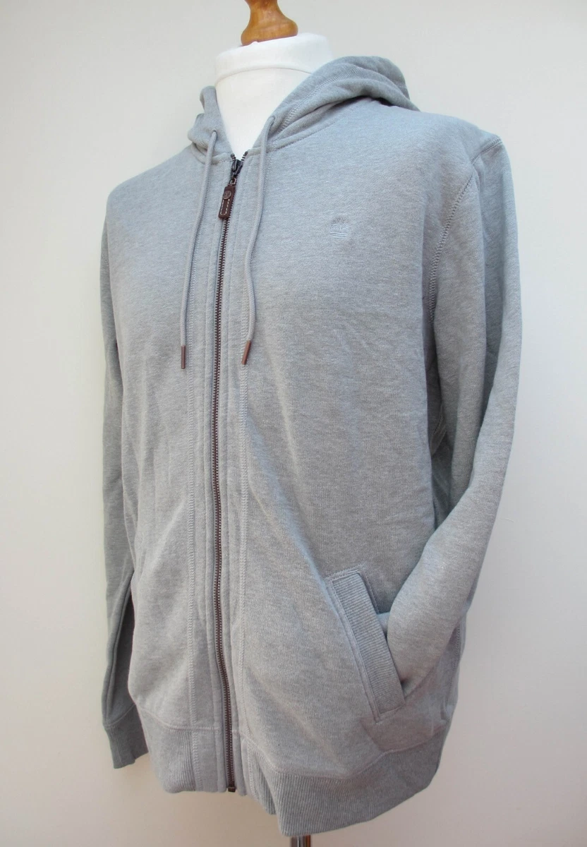 Timberland Mens Grey Long Sleeved Full Zip Hoodie Hoody S M L XL BNWT