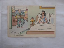 CPA FANTAISIE ILLUSTREE CHEN LE MARI MODELE