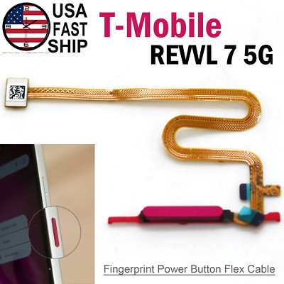 Original Power Button Key Fingerprint Flex Cable Ribbon For T-Mobile Revvl 7 5G