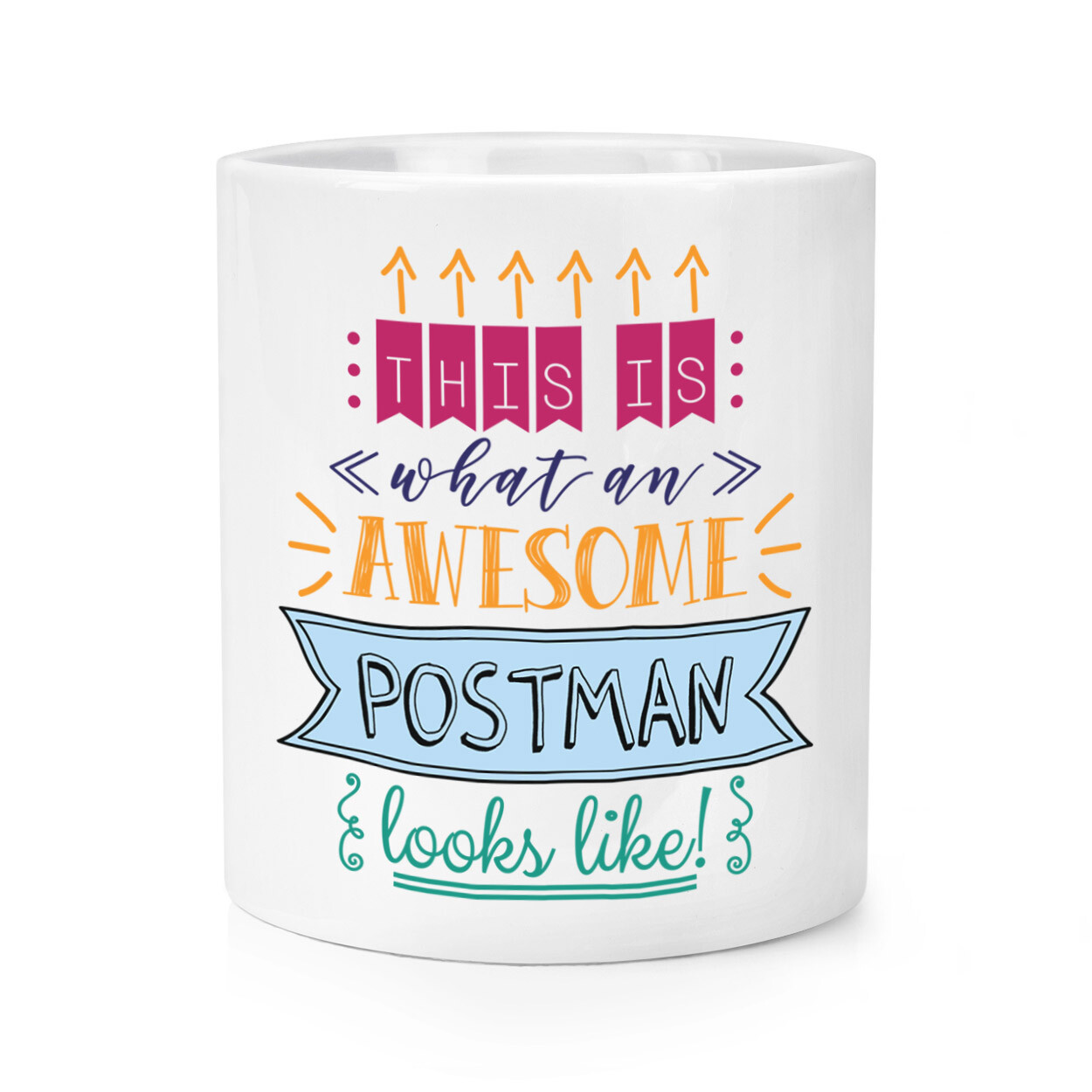 This Is What An Awesome Postman Looks Like Makeup Brush Pencil Pot Best Postie