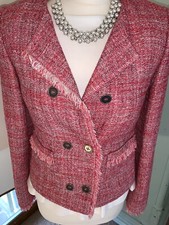 Lk Bennett Pink Tweed Jacket Size 8