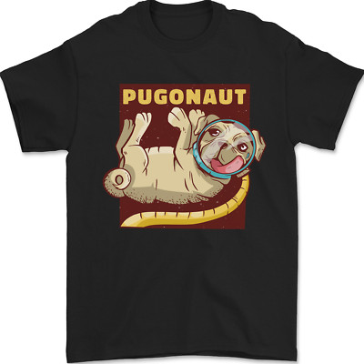 Pugonaut Funny Astronaut Pug Dog Space Mens T-Shirt 100% Cotton