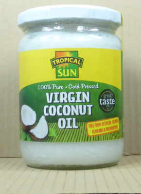 480ml Virgin Coconut Oil/natives Kokos Öl kalt gepresst von Tropical Sun VEGAN