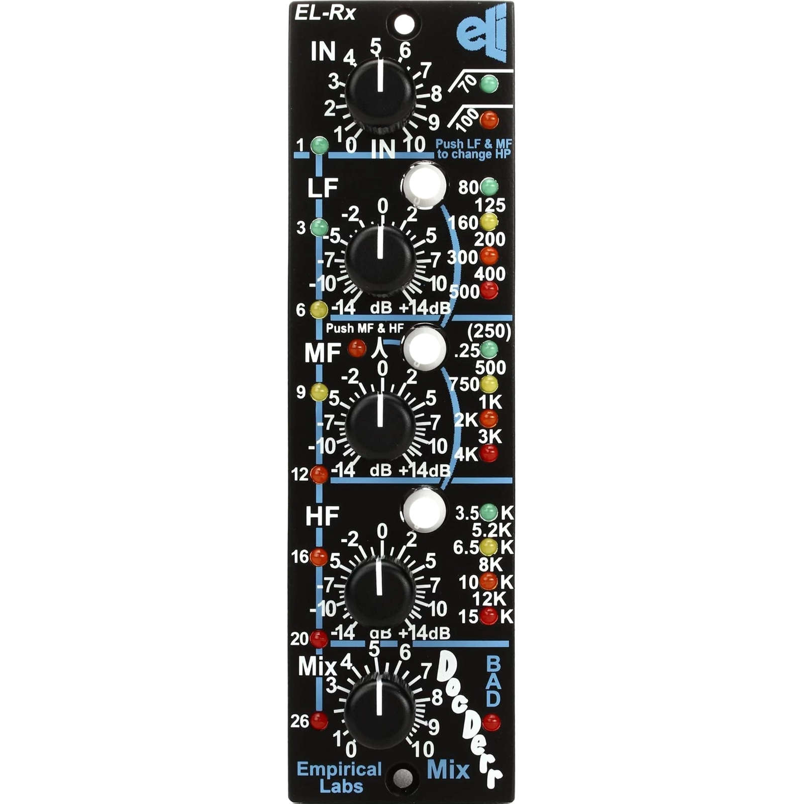 Вертикальный студийный процессор Empirical Labs DocDerr 500-й серии