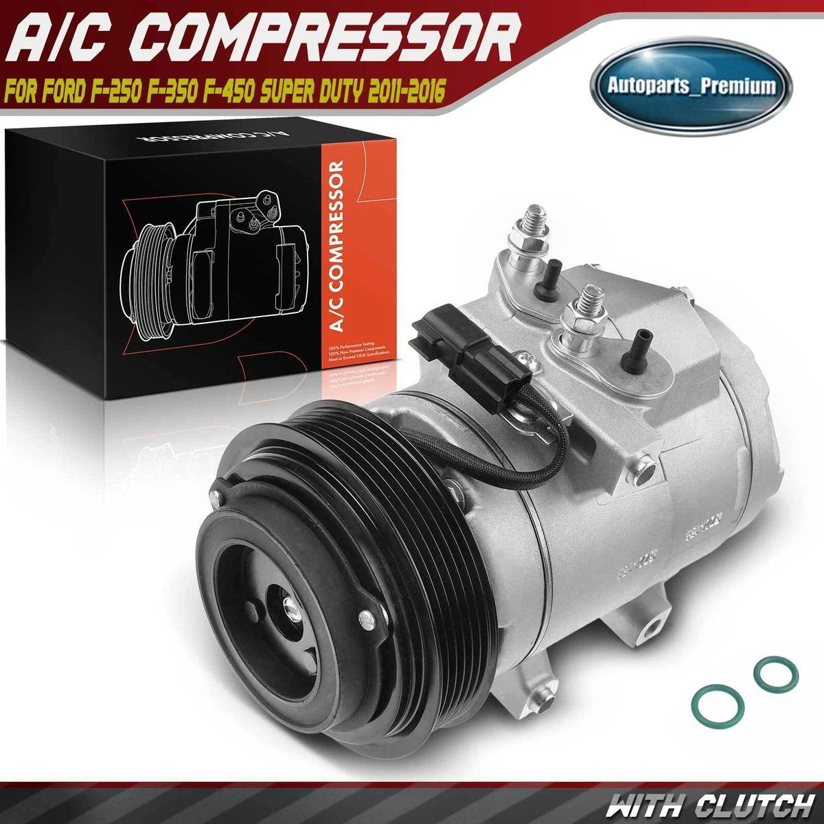 New AC Compressor with 8-Groove Pulley for Ford F-650 F-750 2004