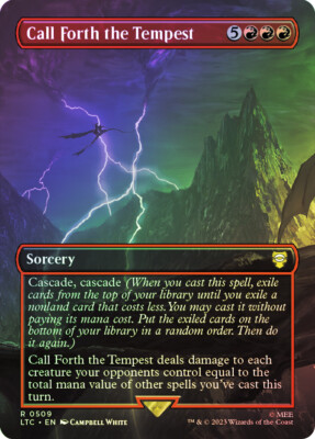 MTG FOIL Call Forth the Tempest Borderless - The Lord of the Rings 