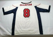 Vintage Champion Reversible Spell Out Short Sleeve Jersey Shirt Sz. L