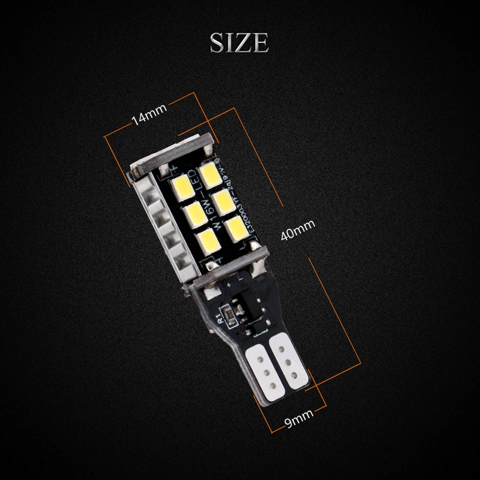 4Pcs T15 15SMD 2835 W16W 158 184 LED Error Free Canbus LED Turn Light Bulb lamp - Image 2 of 4