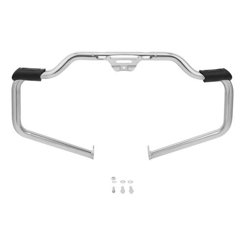 Chrome Mustache Engine Guard Crash Bar Fit For Harley Softail Fat Boy 2018-2025 - Foto 7 di 12