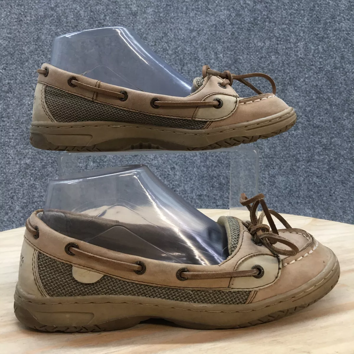 Sperry Top Sider Boat Shoes Youth 5 M Angelfish YG36193A Brown Leather Slip On