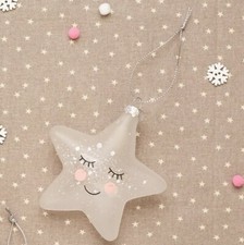 Image of Baby Star Glass Bauble by Sass & Belle - Baby's First Christmas Decorations