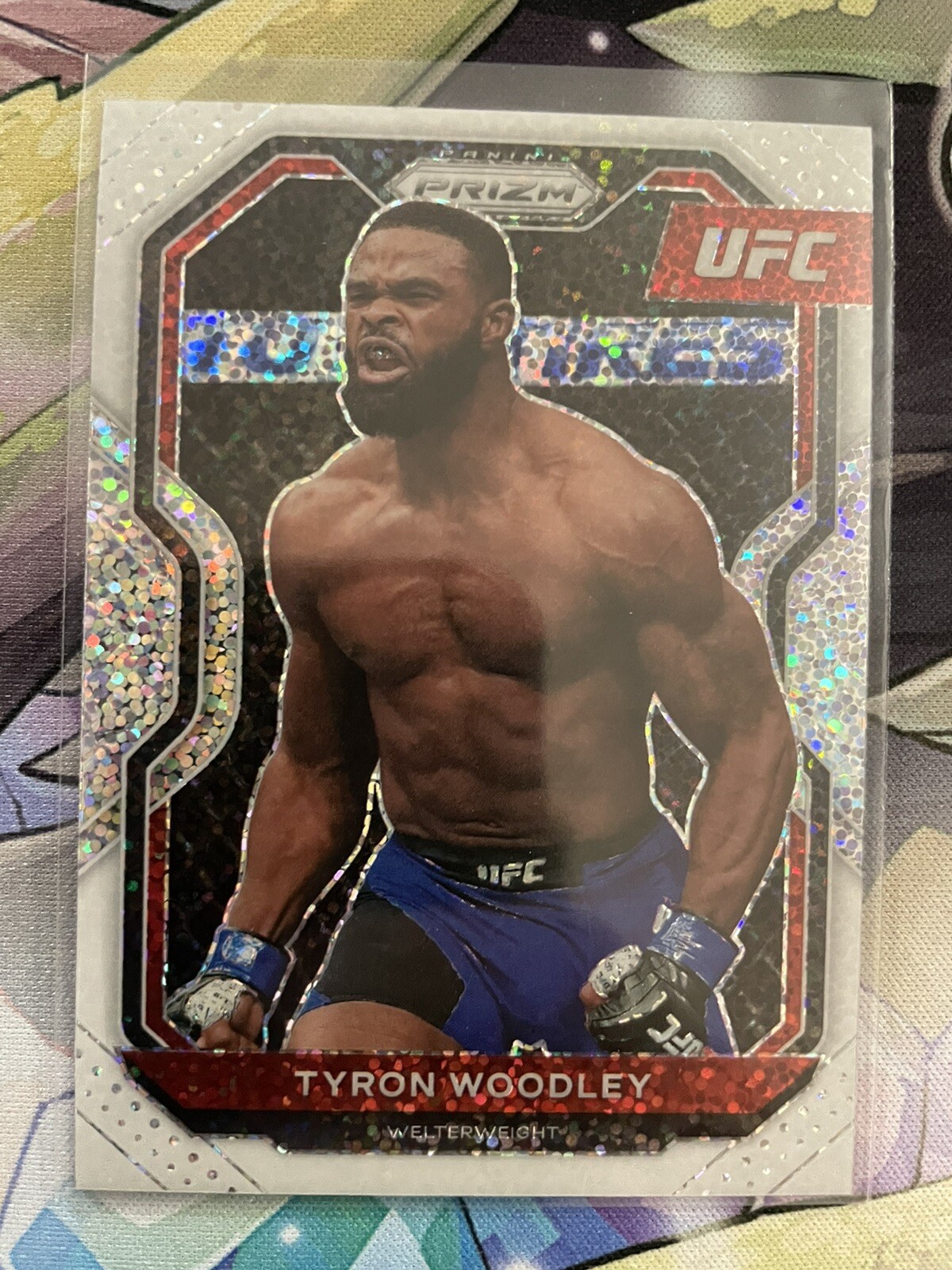 2021 Tyron Woodley Prizm Debut White Sparkle SSP
