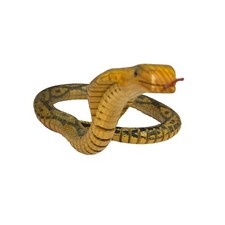 Wooden Snake Toy Cobra Reticulated Jointed Hand Carved Folk Art Wiggles Moves 2